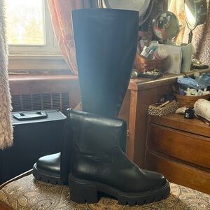 Stuart Weitzman Black Ankle Boots size 7wide